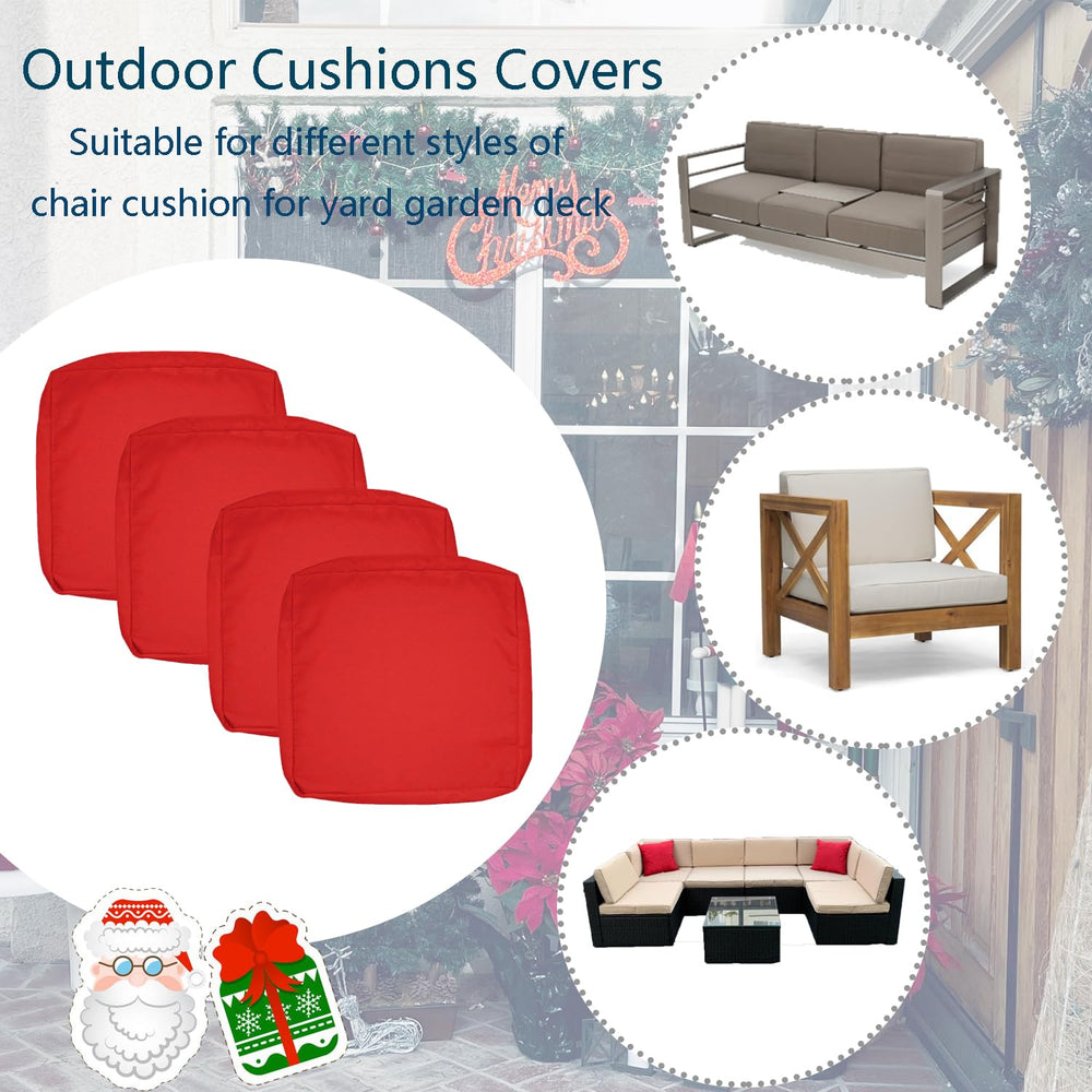 Stack of FLYMEI cushion covers in vibrant red colour