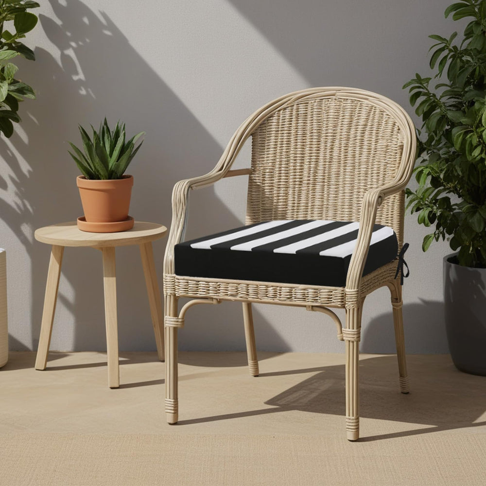 Stack of idee-home Outdoor Chair Cushions Set of 4, showing colour