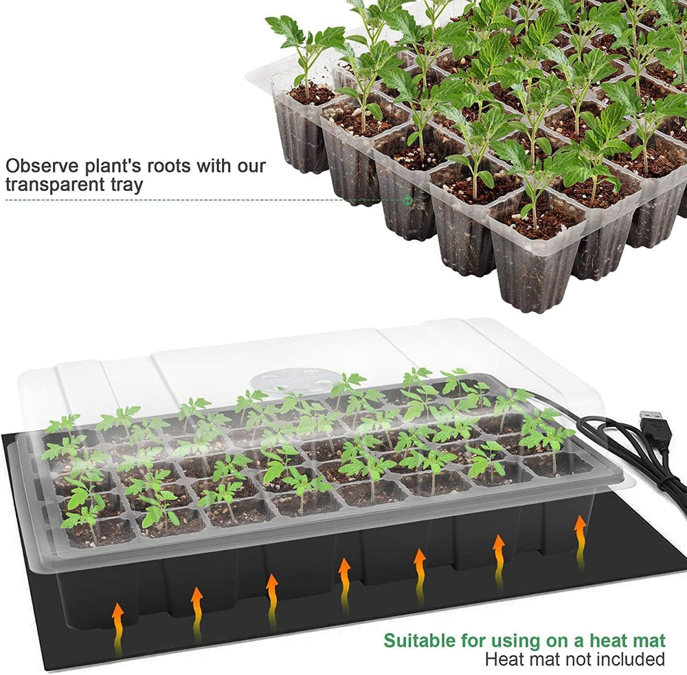 Stacked bottom trays of MIXC Seed Starter Tray