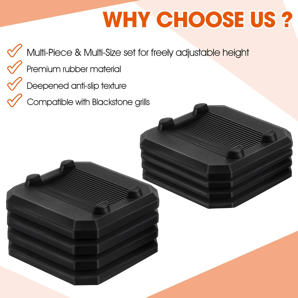 Stacked ElectricWise leveling shims showing compatibility with grills