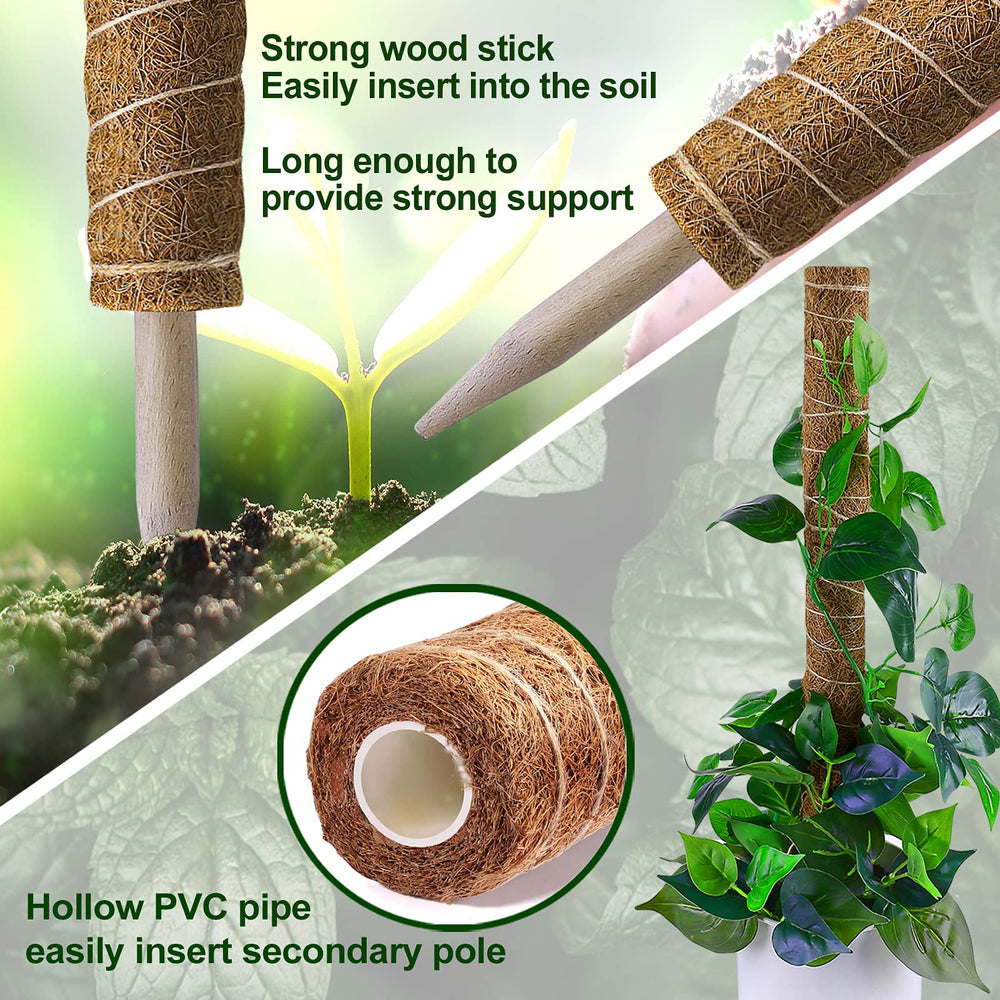 Stacked Fabulas Moss Poles showing extendable design