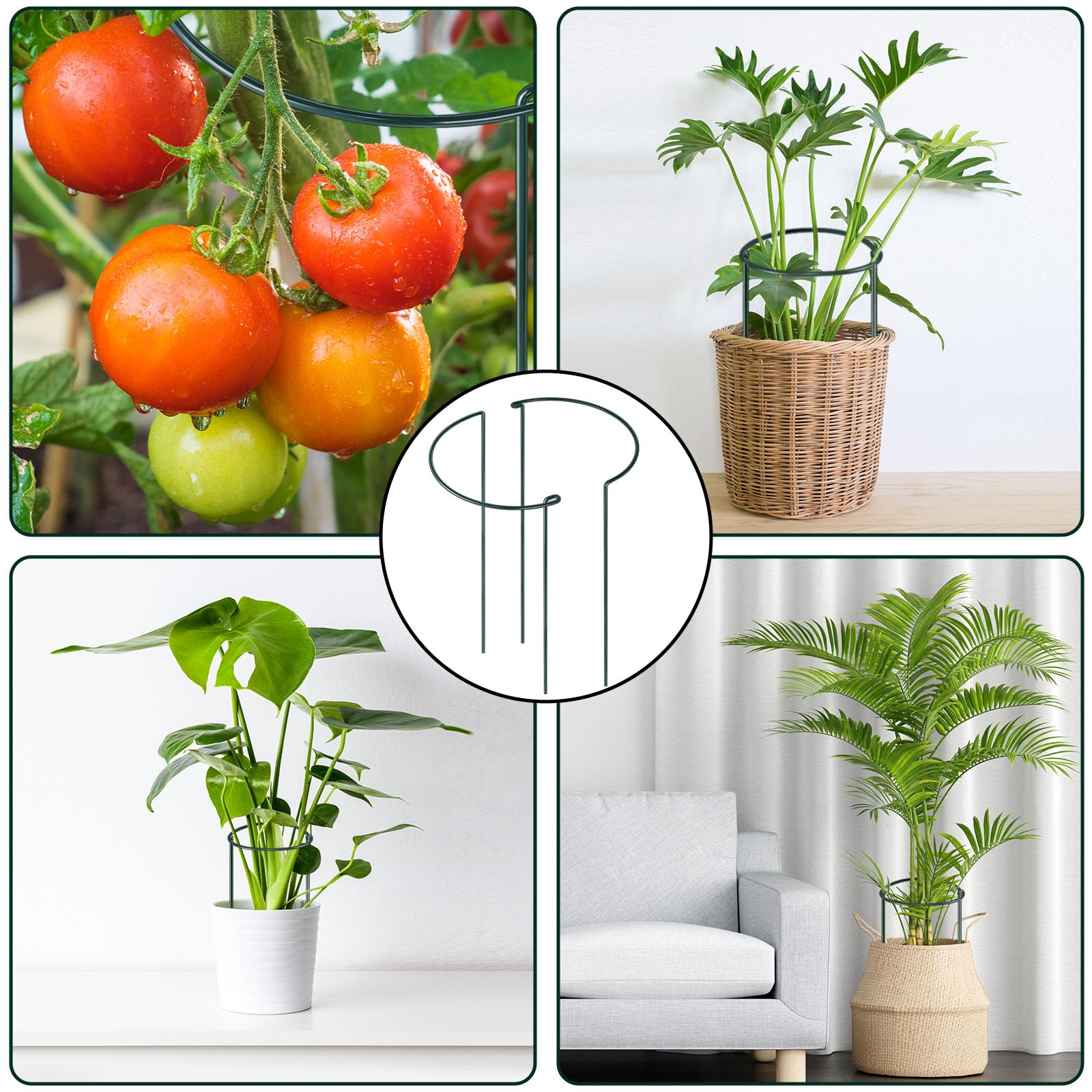 Stacked Gicare plant support stakes for storage