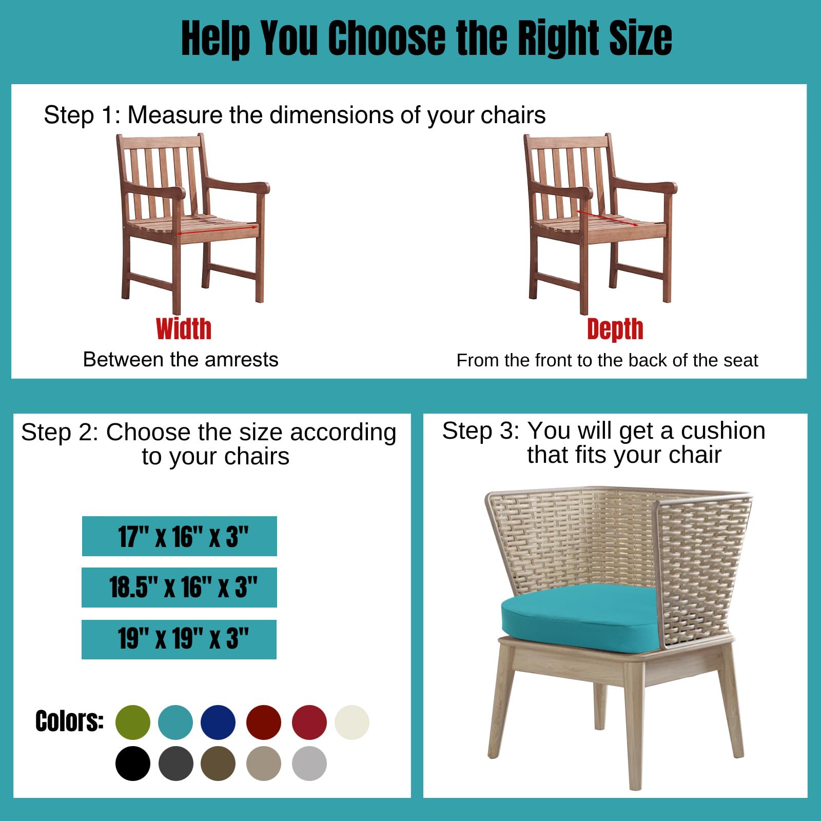stacked idee-home outdoor chair cushions ready for use