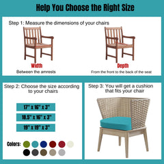 stacked idee-home outdoor chair cushions ready for use