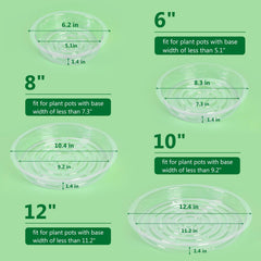 Stacked JERIA clear plant saucers showing lightweight design