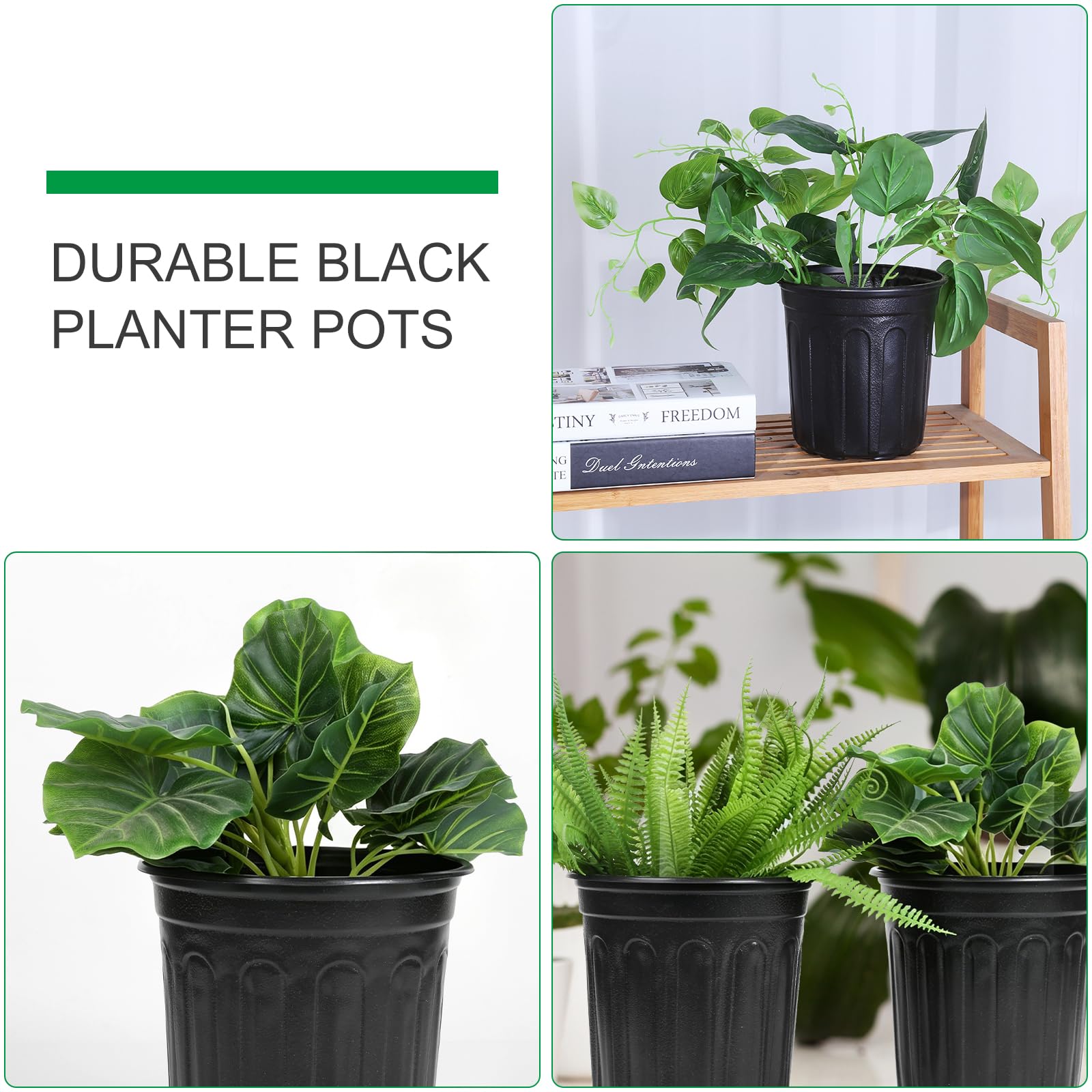 Stacked JERIA nursery pots demonstrating easy storage
