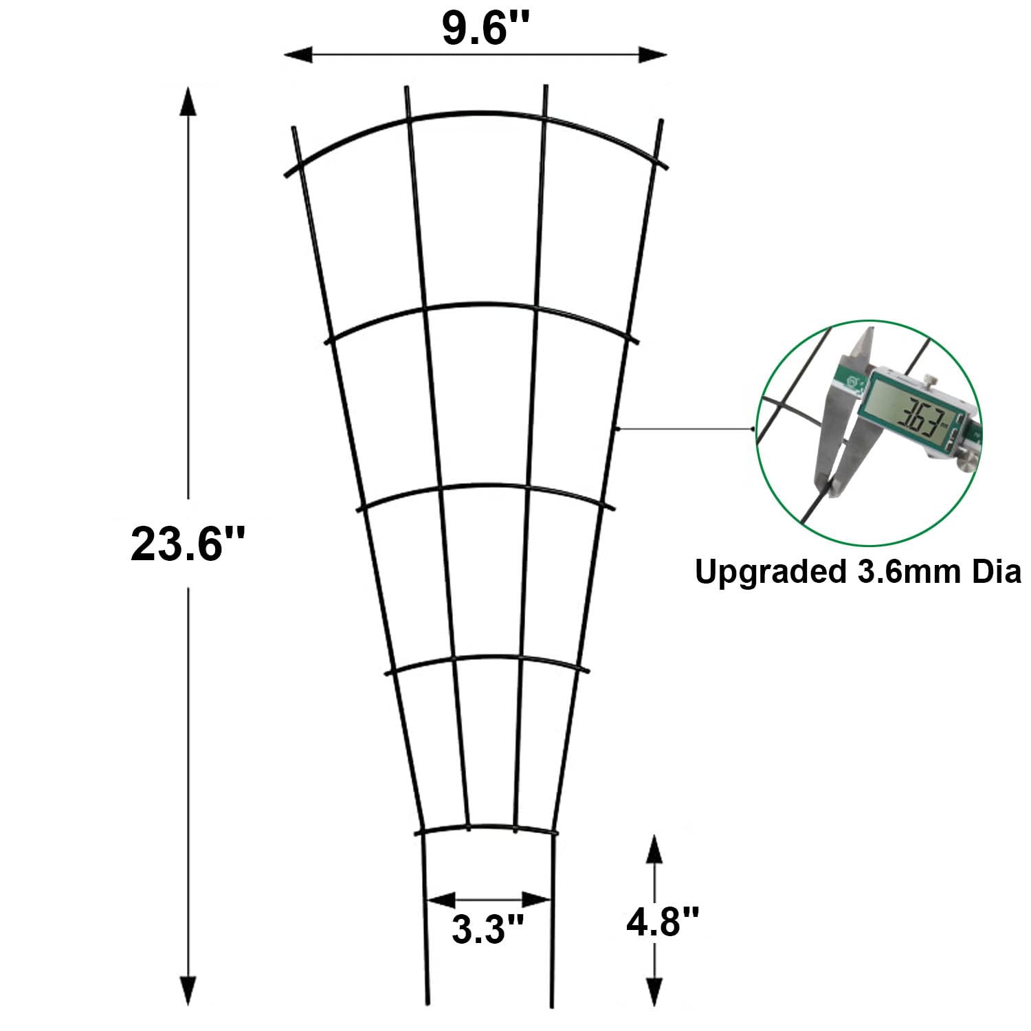 Stacked Mklsit trellises for taller climbing plants