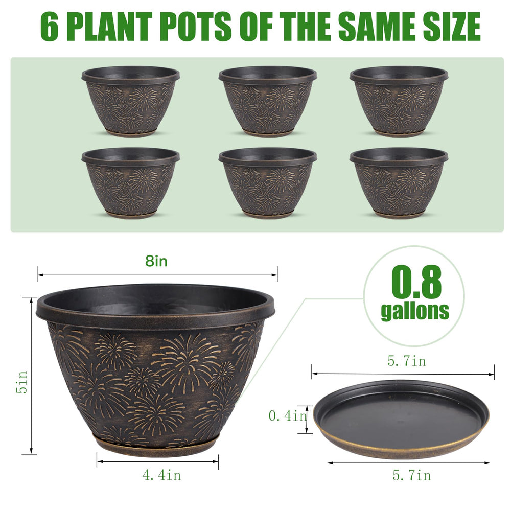 Stacked Nooulap plant pots showcasing the fireworks design