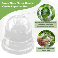 Stacked RooTrimmer humidity domes for easy storage