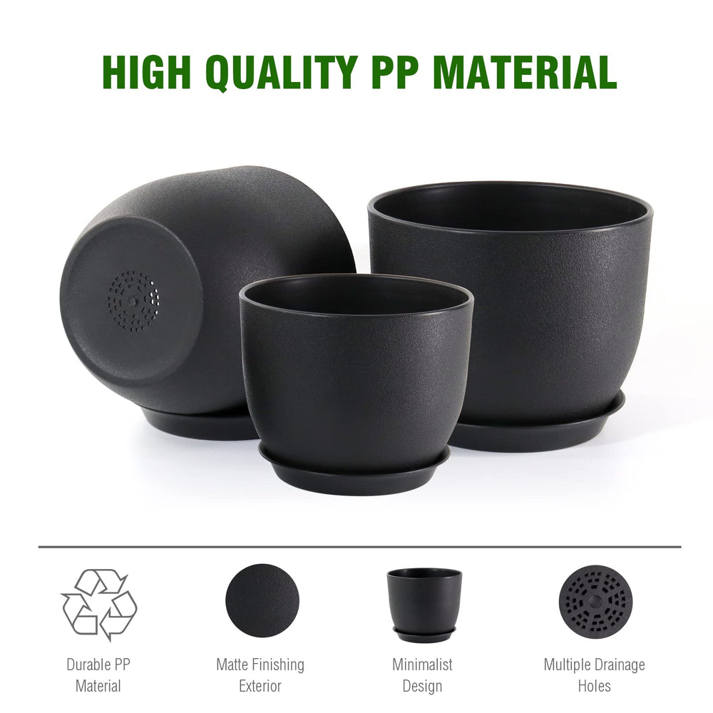 Stacked WSMKSZ flower pots showcasing sizes
