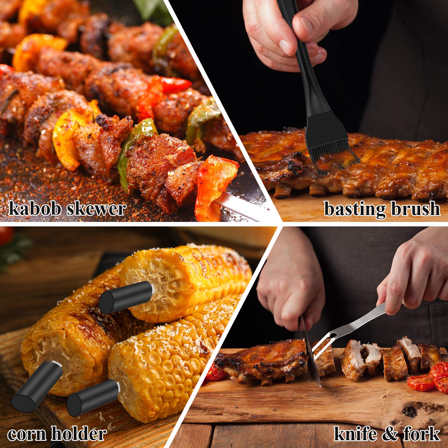 Stainless steel BBQ fork and knife from ROMANTICIST set