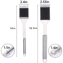 Stainless steel bristles of Edgnb grill brush close-up