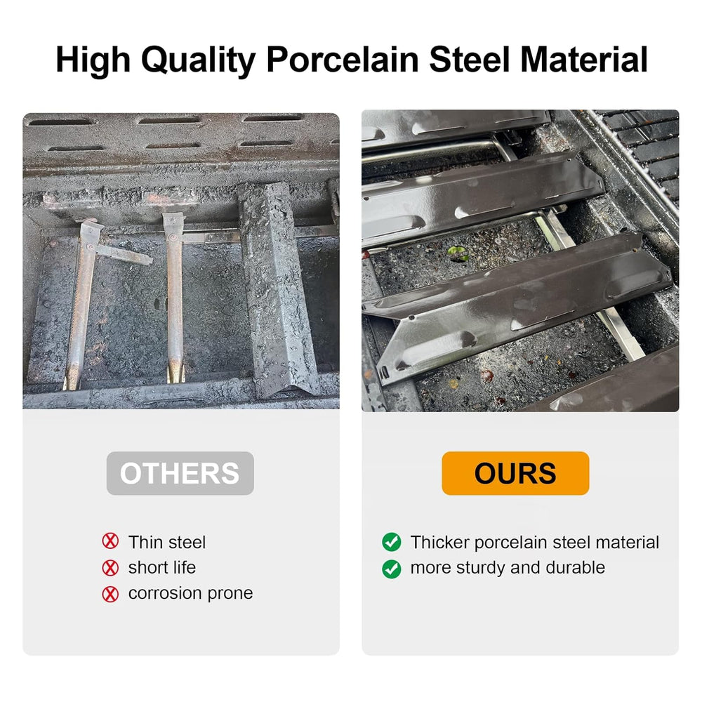Stainless steel burner tubes included in the grill replacement kit