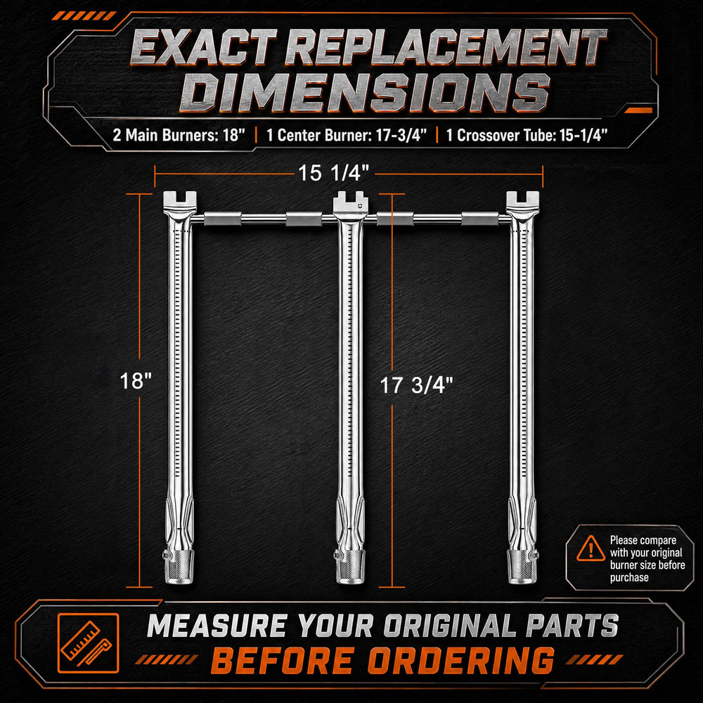 Stainless steel construction of Uniflasy Grill Burner Tubes