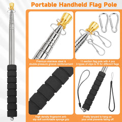 Stainless steel finish of CATMOOW flag pole