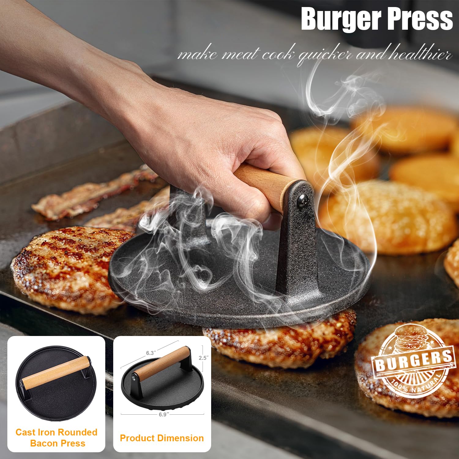 Stainless steel spatula from Grilliance griddle tools