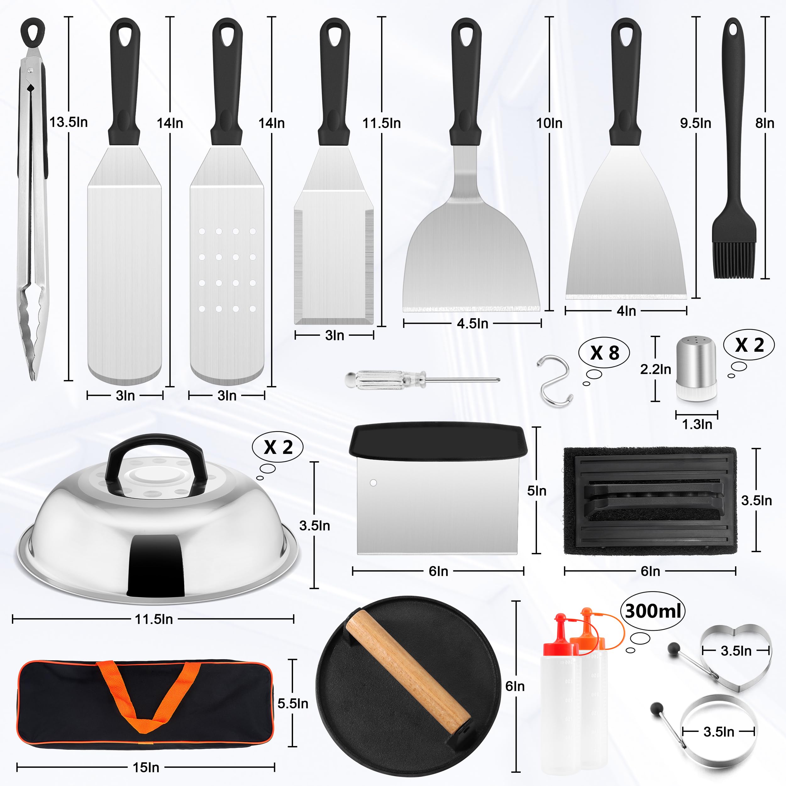 Stainless steel spatula from HaSteeL kit with heat-proof handle