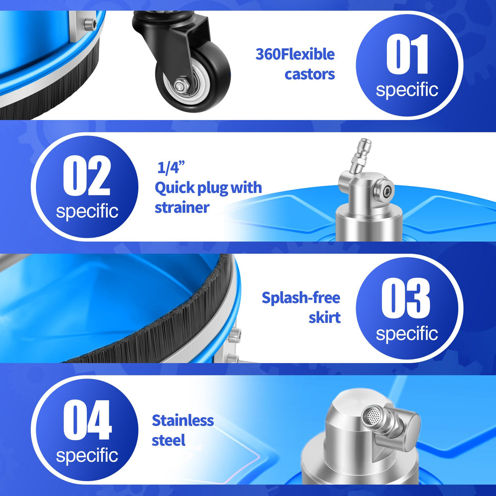 Stainless steel structure of LidoDola pressure washer accessory