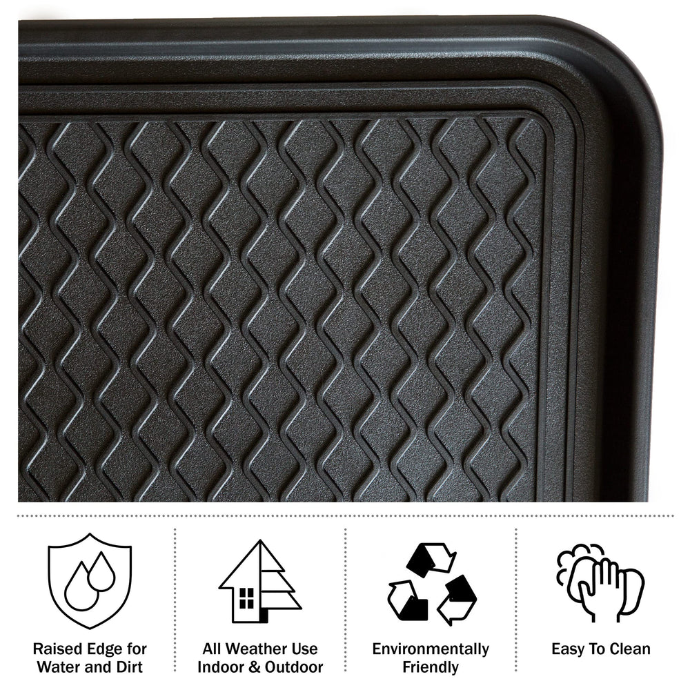 Stalwart Boot Tray Set stacked for storage