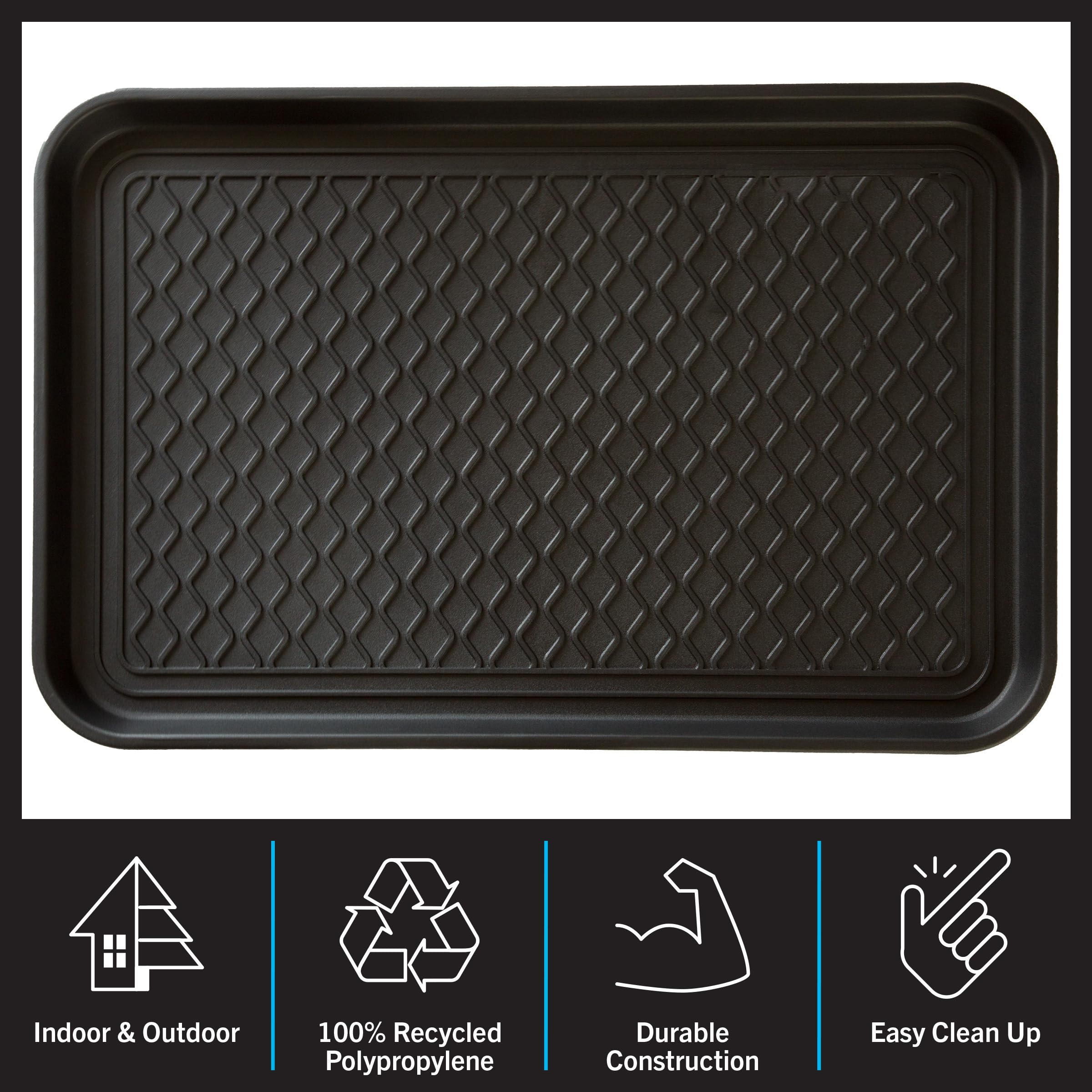 Stalwart Boot Tray showing raised edge design for mess containment.