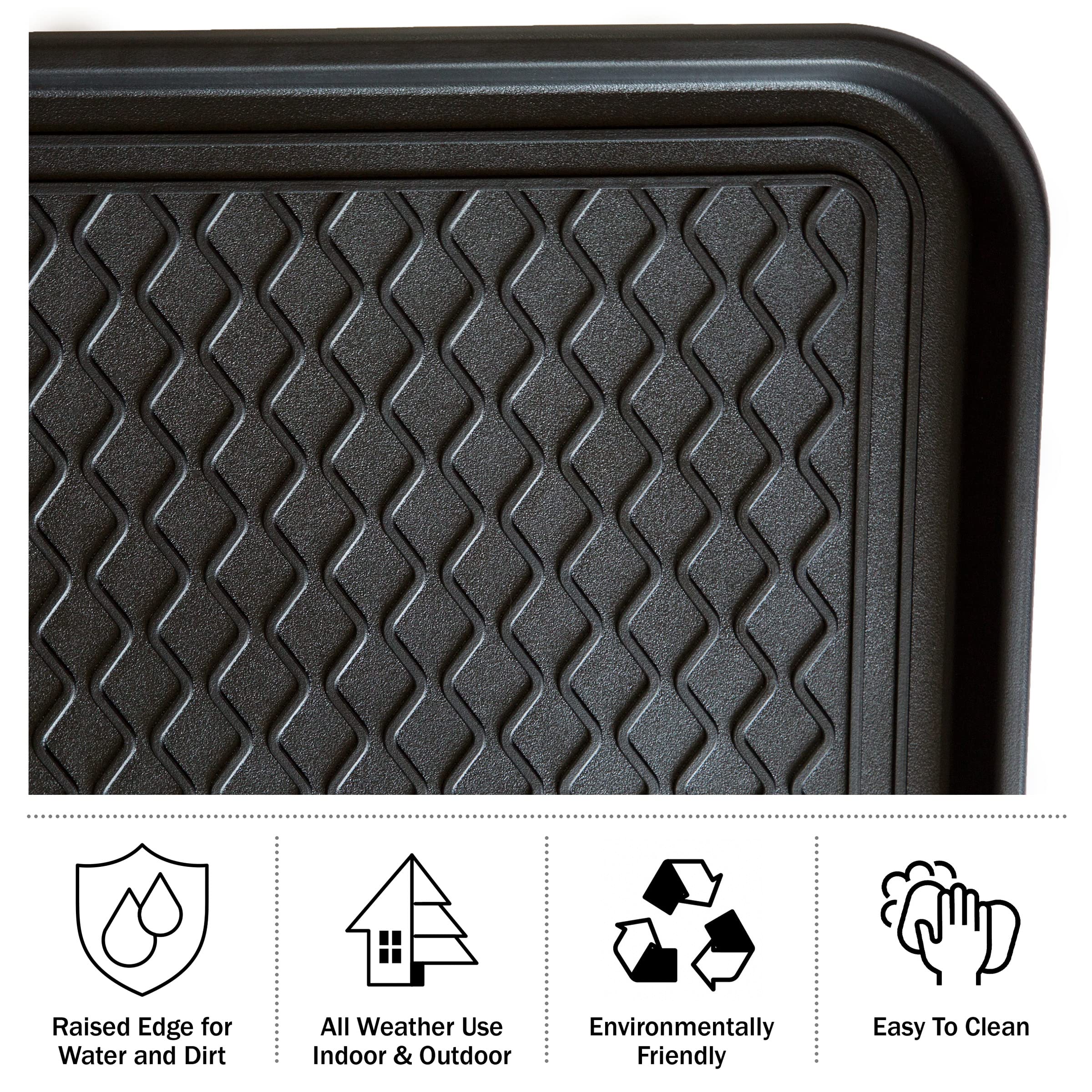 Stalwart Boot Tray showing raised edge for containment