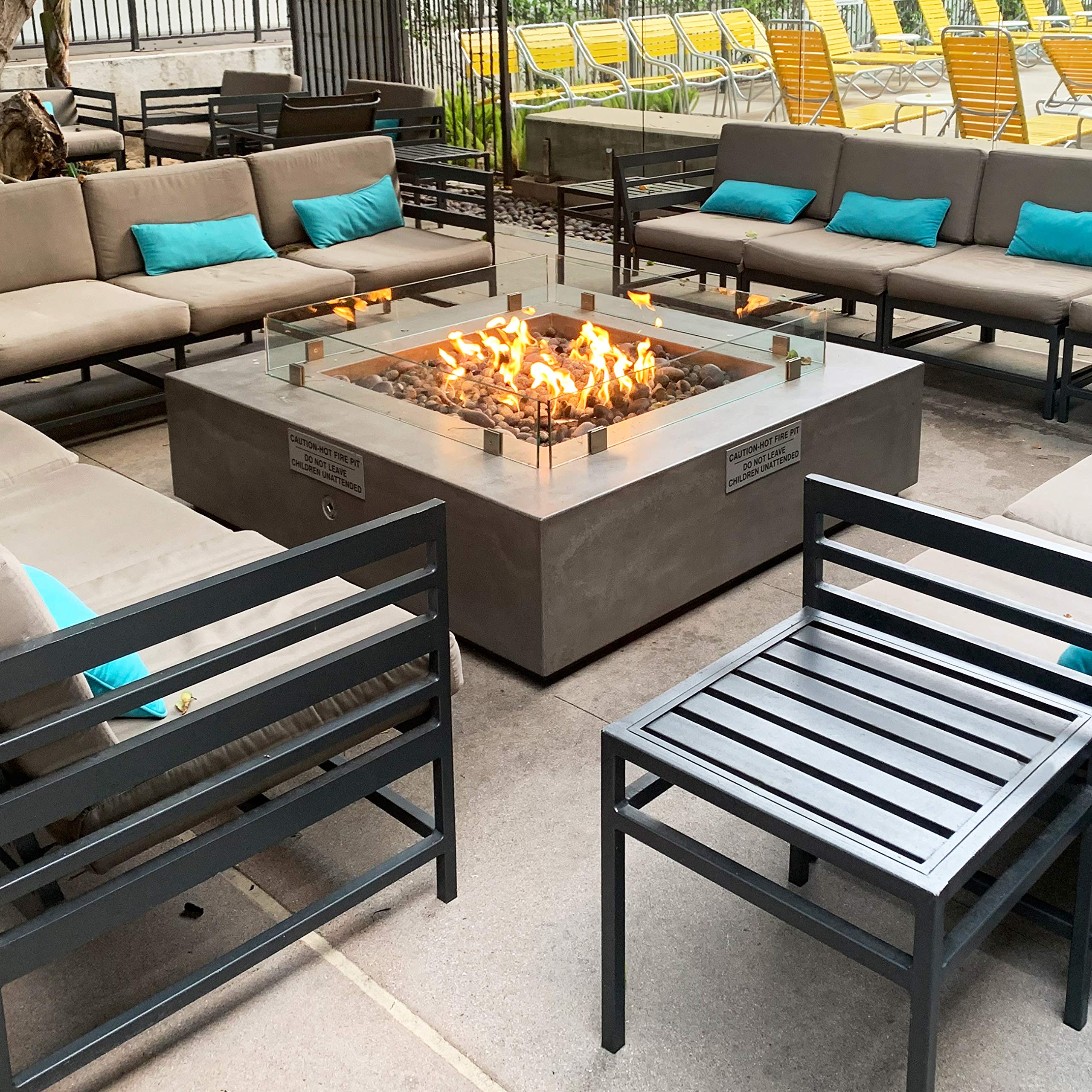 Stanbroil 30 Inch Round Fire Pit Burner Ring in outdoor setting