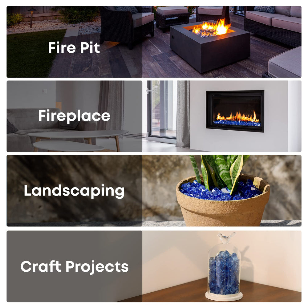 Stanbroil Fire Glass in a decorative outdoor setting