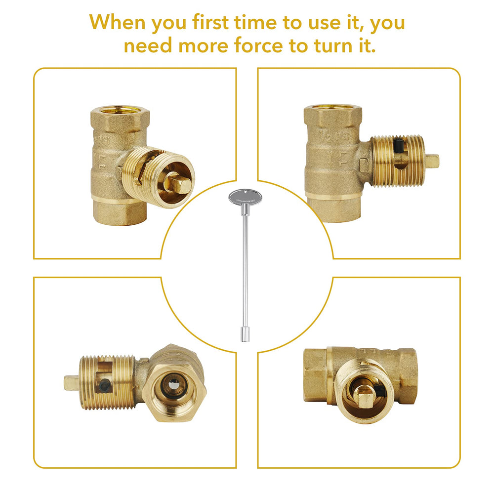 Stanbroil gas valve key displayed in outdoor fireplace setting