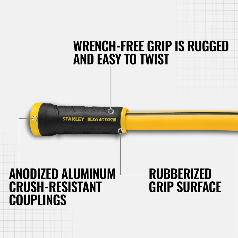 STANLEY FATMAX Garden Hose rolled up for storage