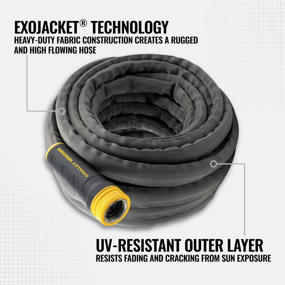 STANLEY FATMAX garden hose with anodized aluminum couplings