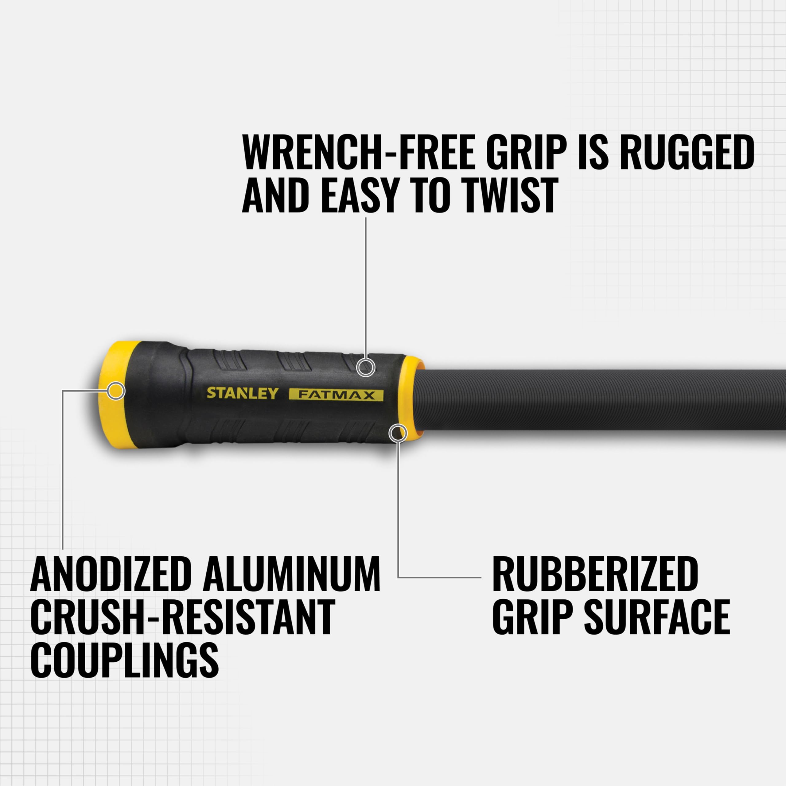 STANLEY FATMAX hose demonstrating kink-free technology