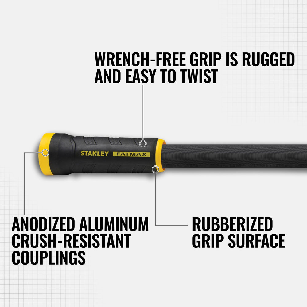 STANLEY FATMAX hose demonstrating kink-free technology