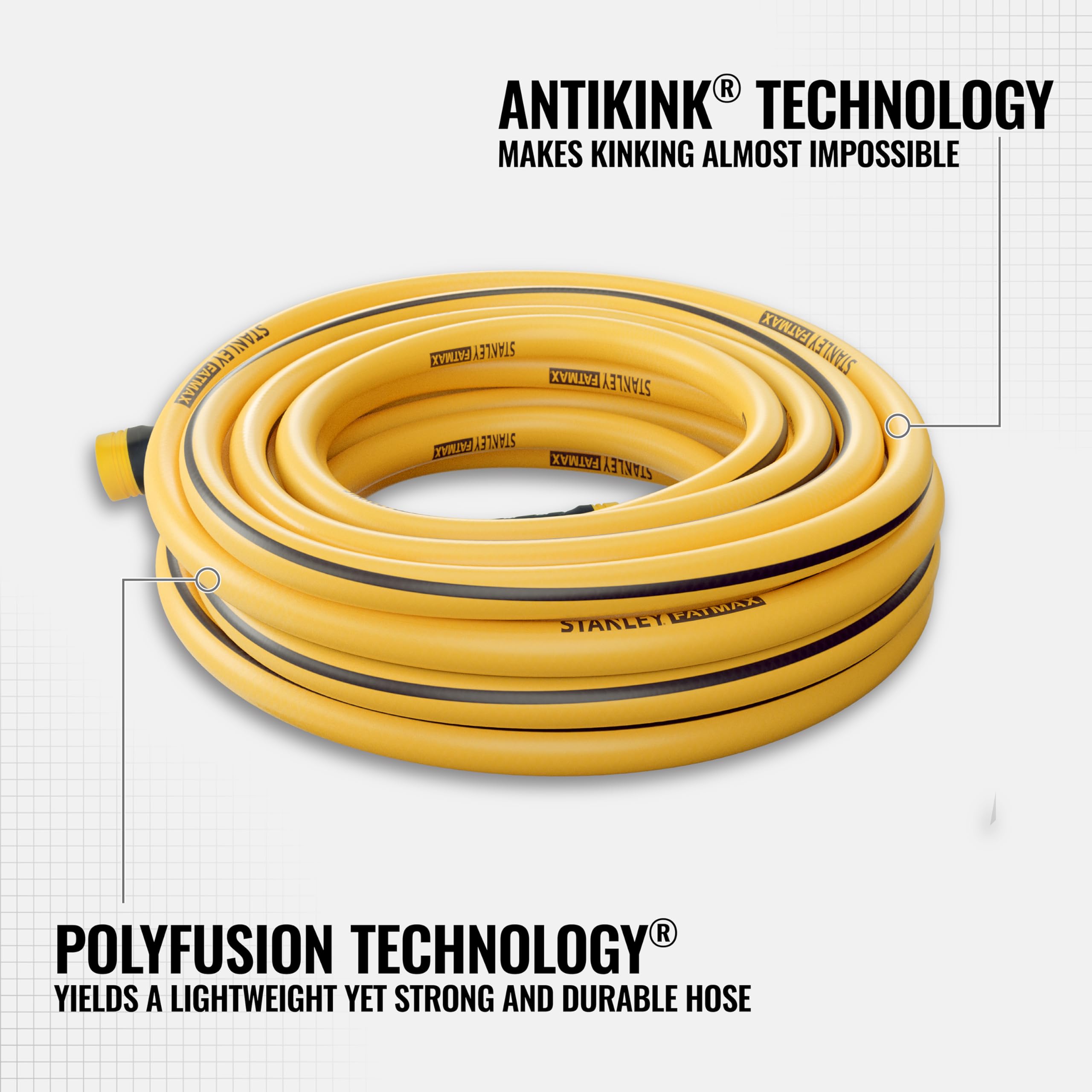 STANLEY FATMAX hose showing AntiKink technology