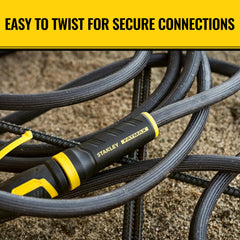 STANLEY FATMAX hose showing flexibility around trees