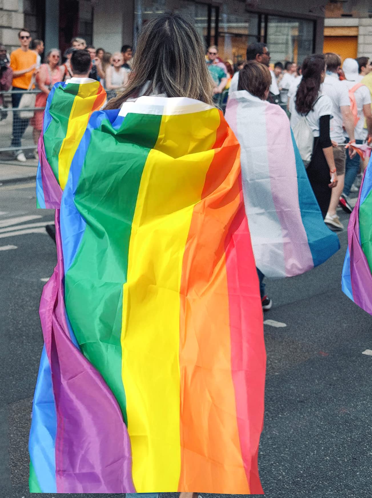 Staont Rainbow Flag 3x5ft displayed at a pride event