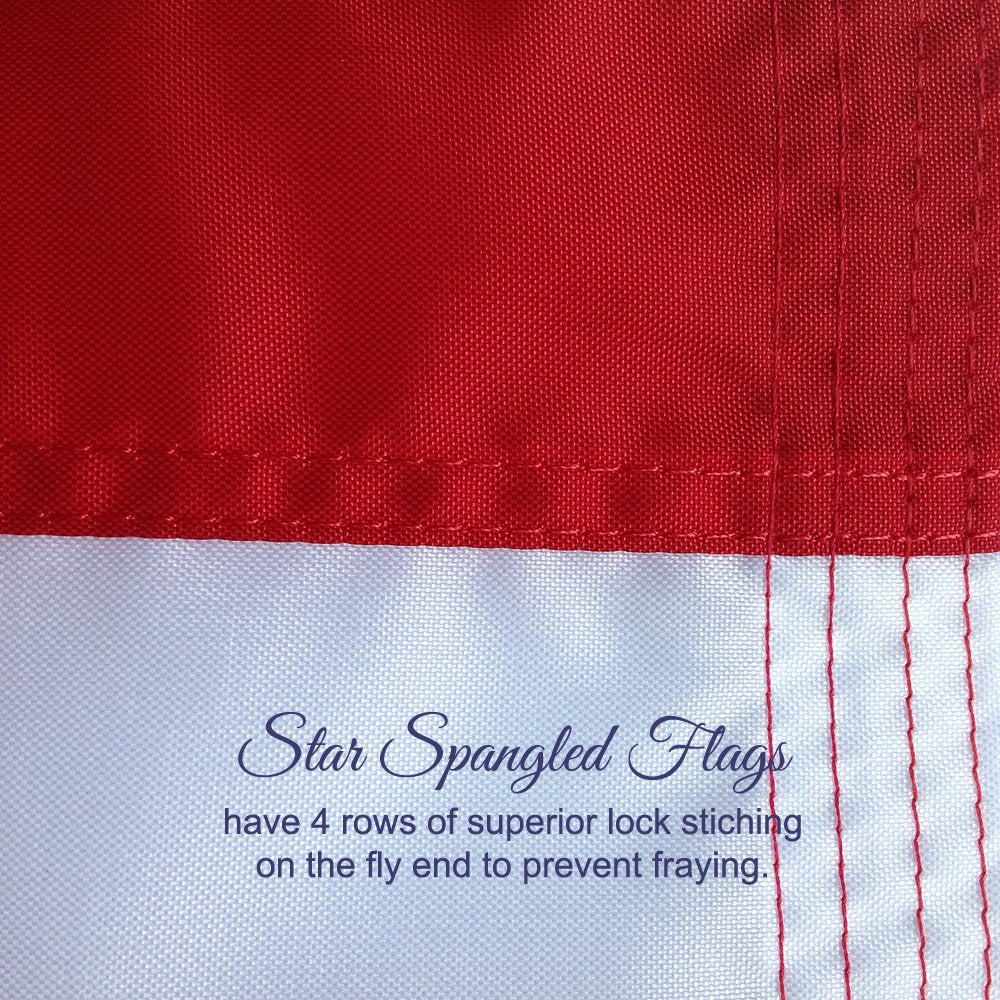 Star Spangled Flags American Flag 4x6 close-up of fabric texture