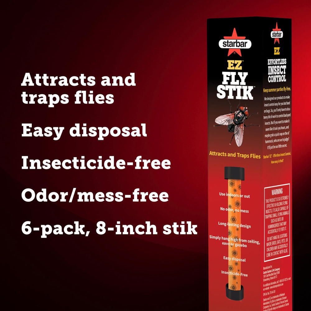 Starbar EZ Fly Stik packaging with six fly traps