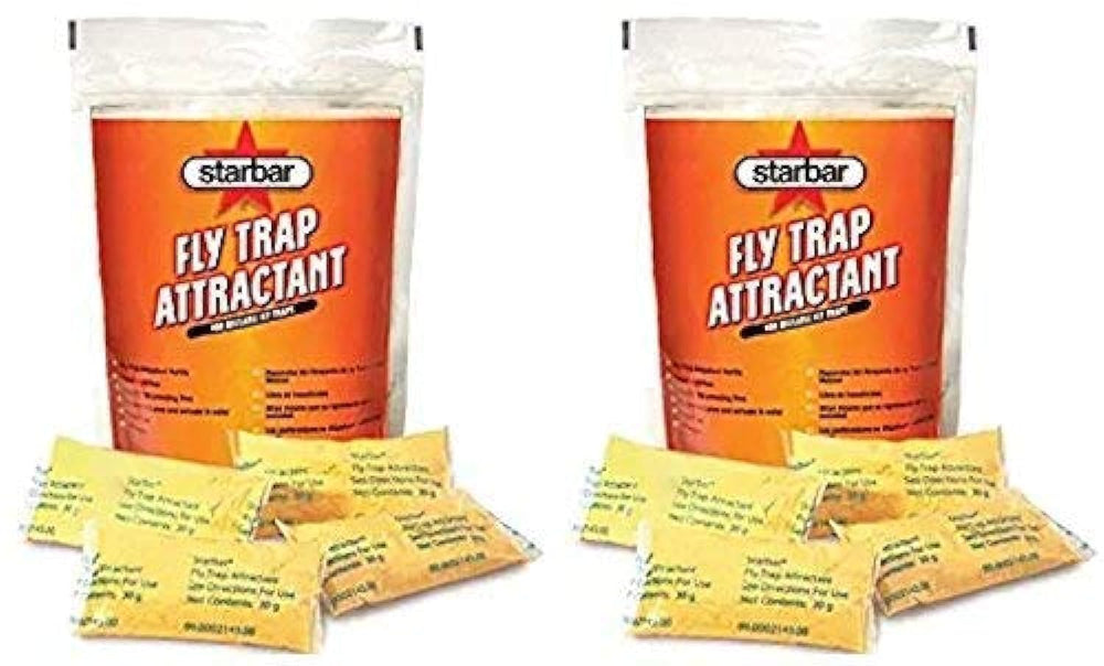 Starbar Fly Trap Attractant 16 pouches yellow packaging front view