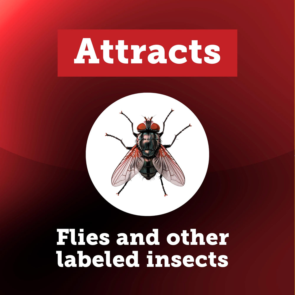 Starbar Fly Trap in outdoor setting with attractant refill