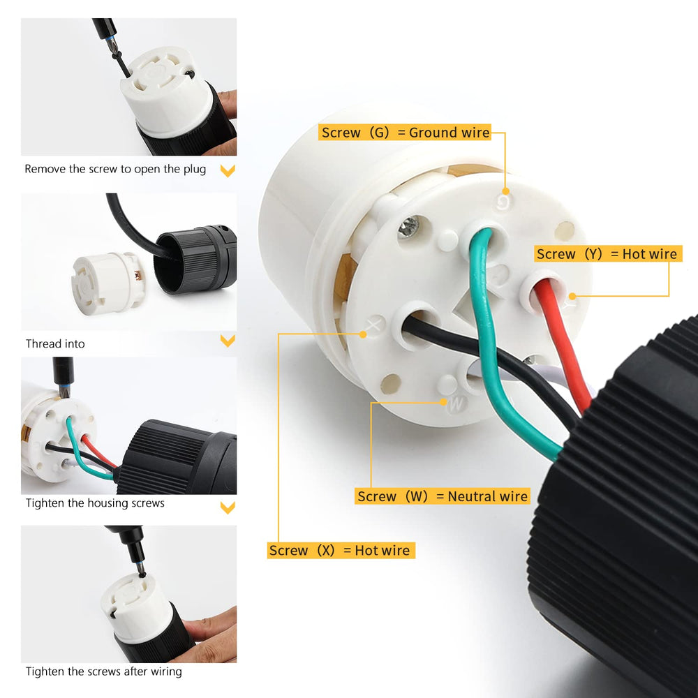 STARELO Locking Connector NEMA L14-30C side view