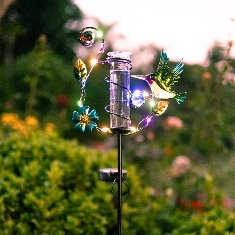 Stargarden Rain Gauge installed in garden soil