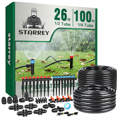 STARREY Drip Irrigation System 126FT main components layout