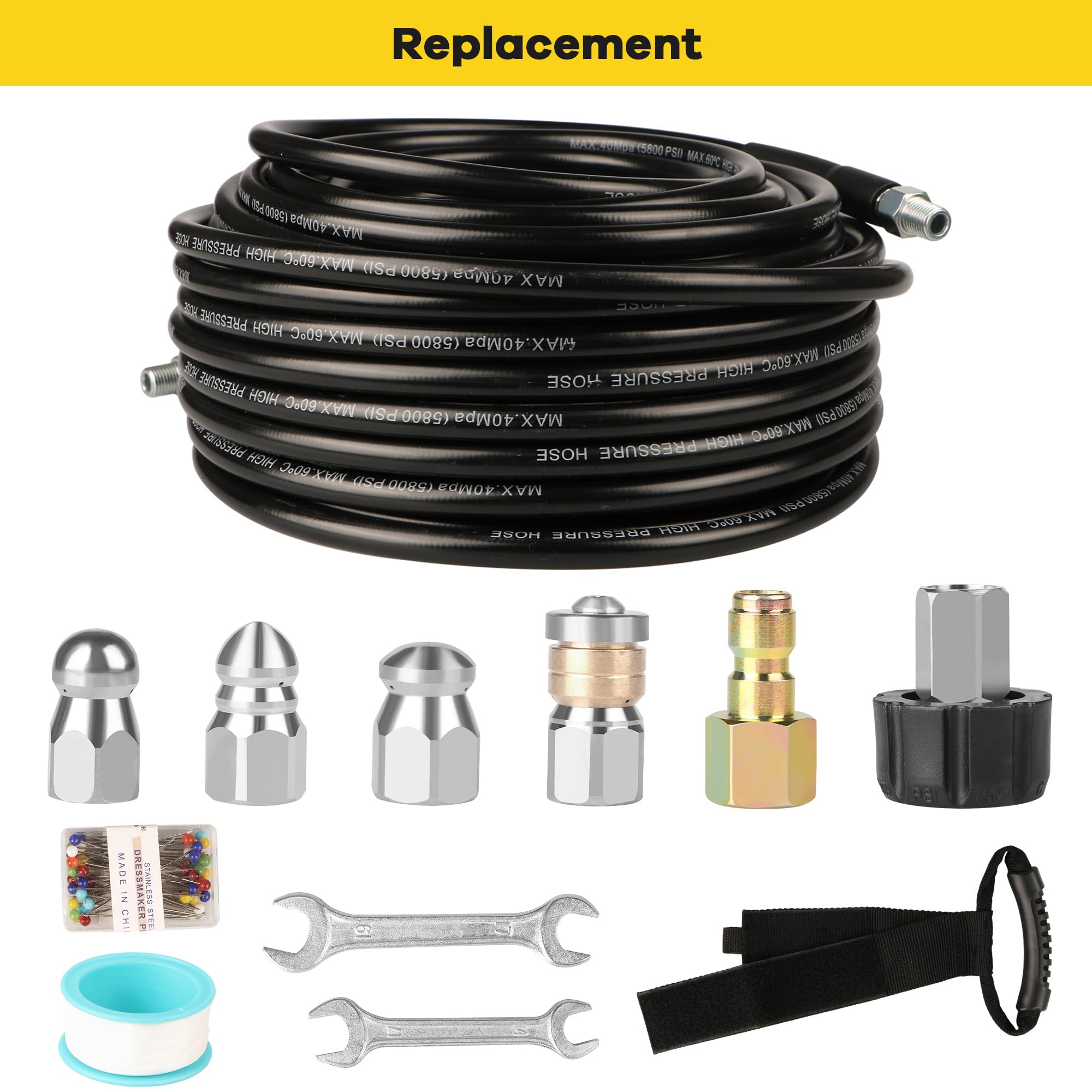 STARREY Sewer Jetter Kit with pressure washer connection