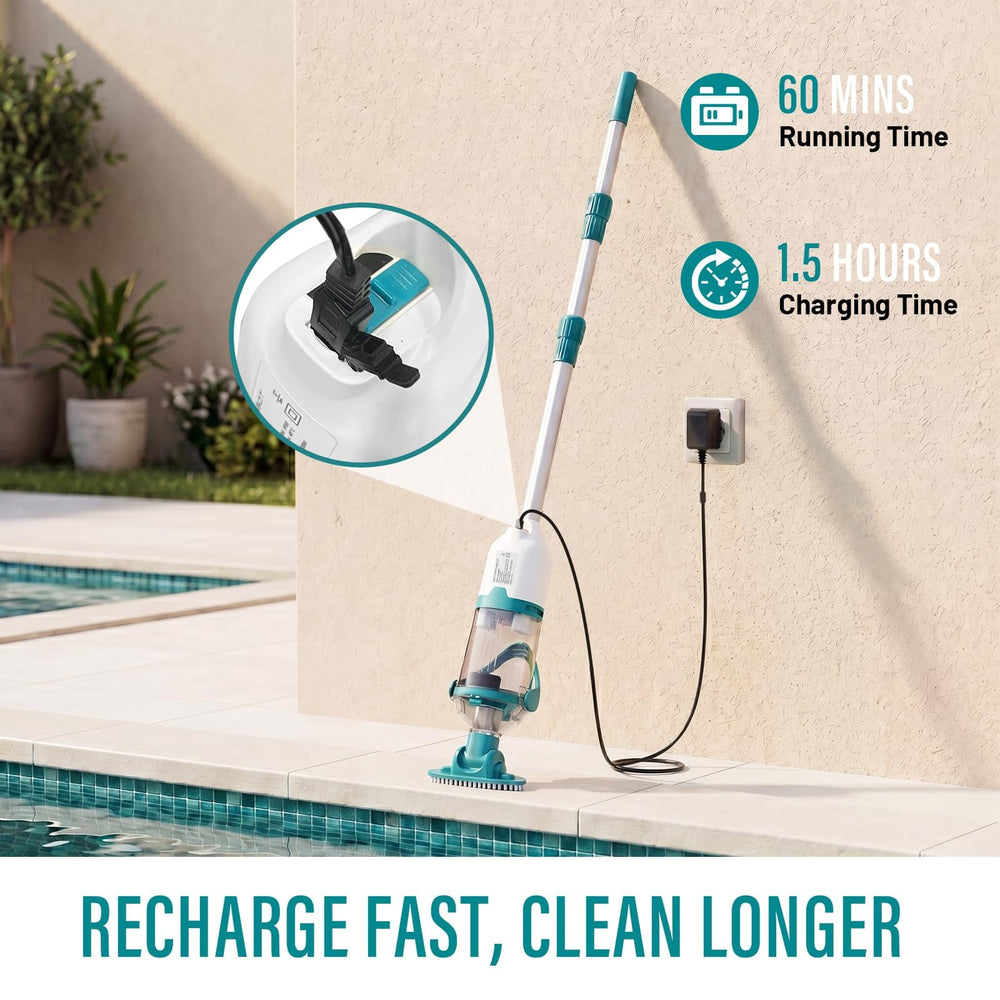 STARRYBOT Hot Tub Vacuum with telescopic pole extended