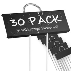 STARTOSTAR 30-Pack Metal Plant Labels, black markers front view