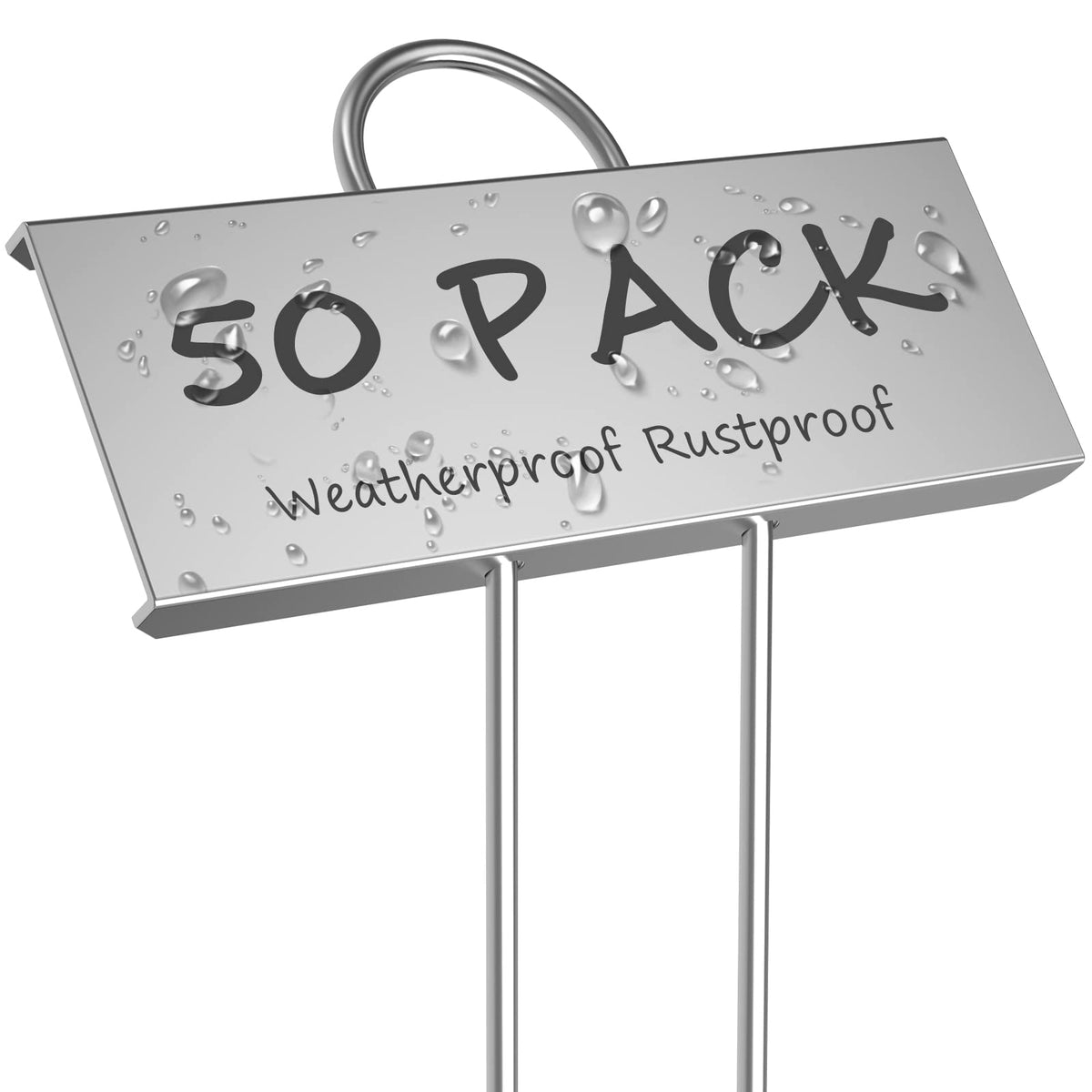 STARTOSTAR 50-Pack Metal Plant Labels with Zinc finish