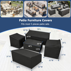 STARTWO chair cover from the 5-piece set, showing dimensions