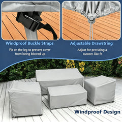 STARTWO coffee table cover, part of 4 piece patio cover set