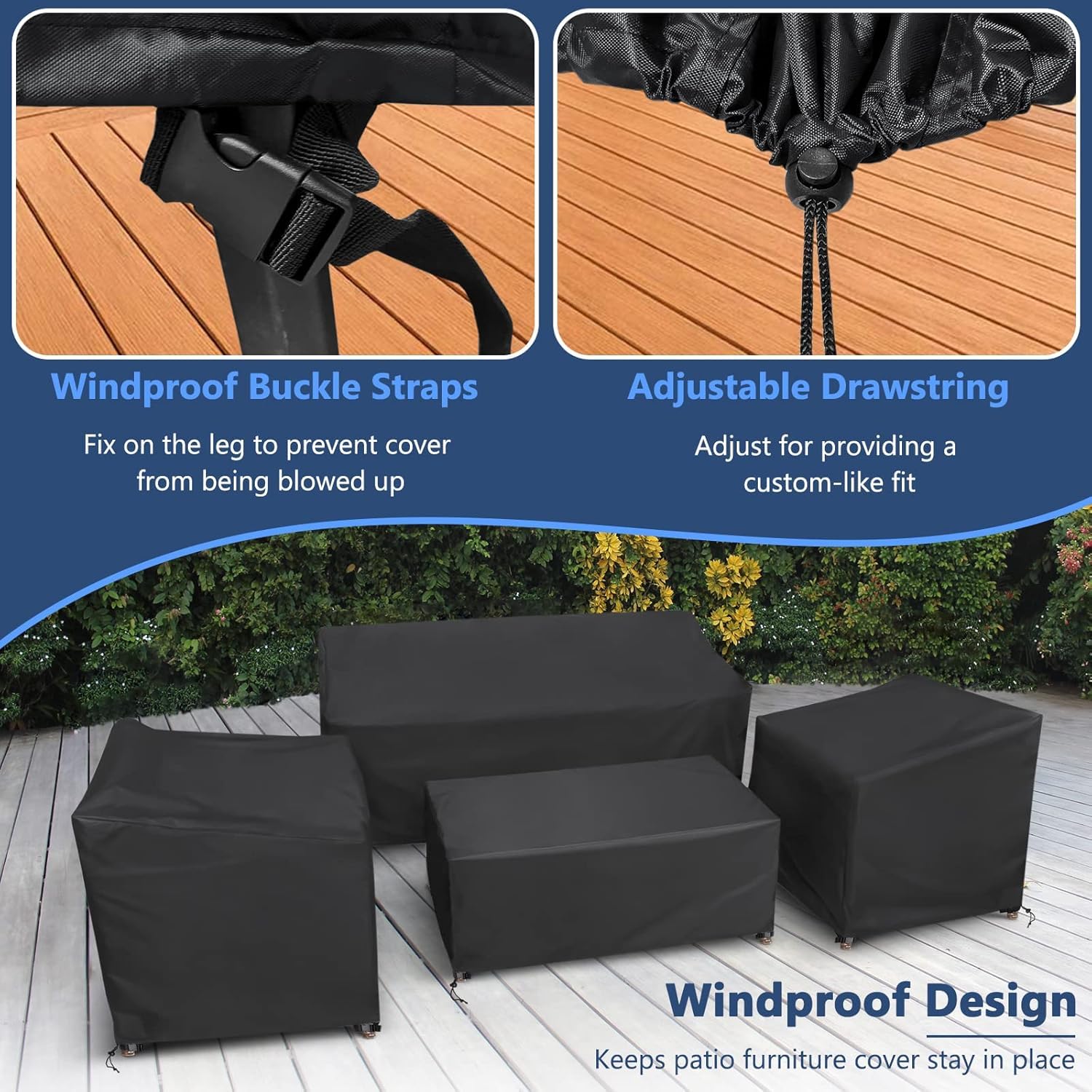 STARTWO covers showing waterproof fabric and stitching detail