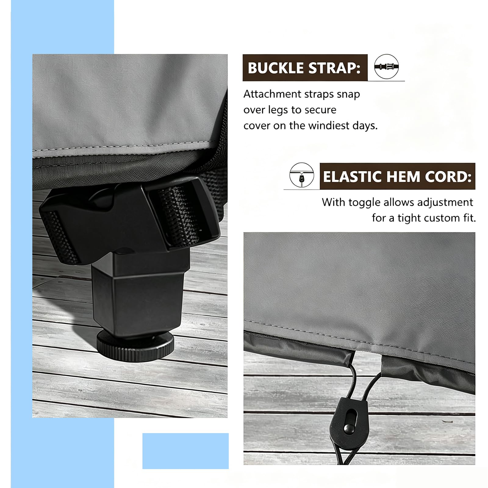 STARTWO grey patio cover storage bag